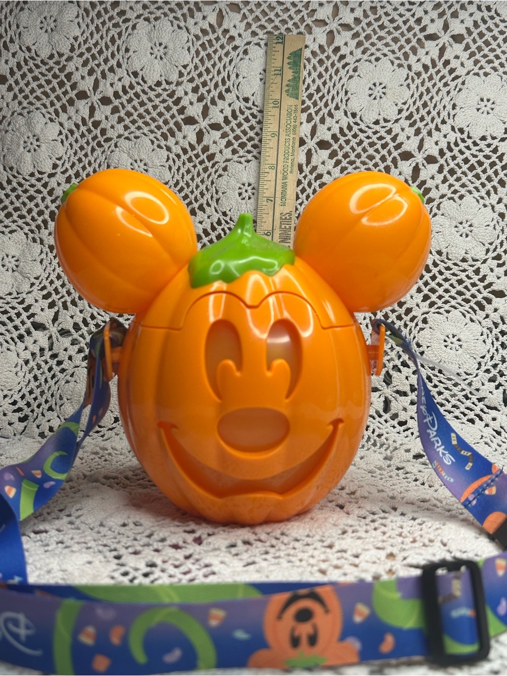 2024 Disney Mickey Pumpkin Trick-or-Treat Sipper with Colorful Strap